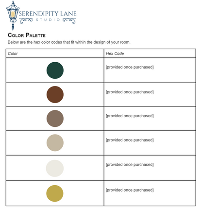 Modern Neutral Earthy Living Room Design Board