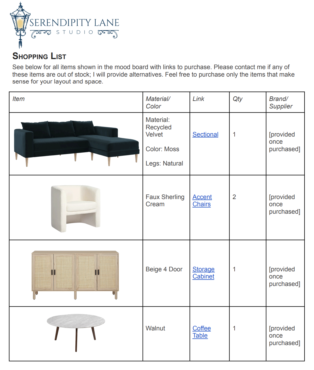 Modern Neutral Earthy Living Room Design Board