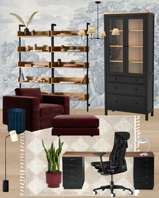 Classic Moody Intellectual Office Design Board