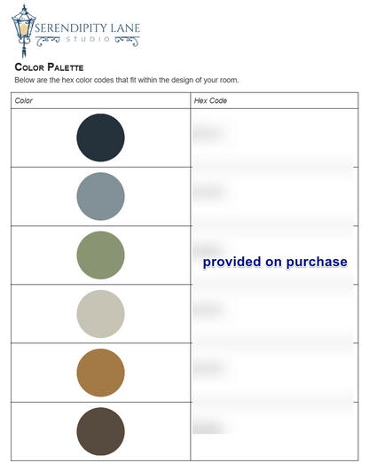 Bold Blue Sophisticated Living Room Design Board