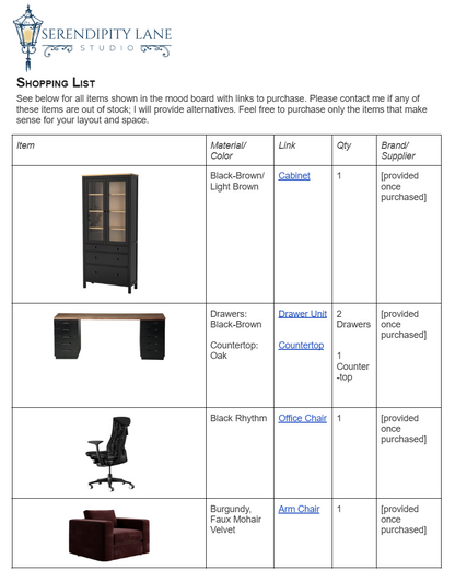 Classic Moody Intellectual Office Design Board
