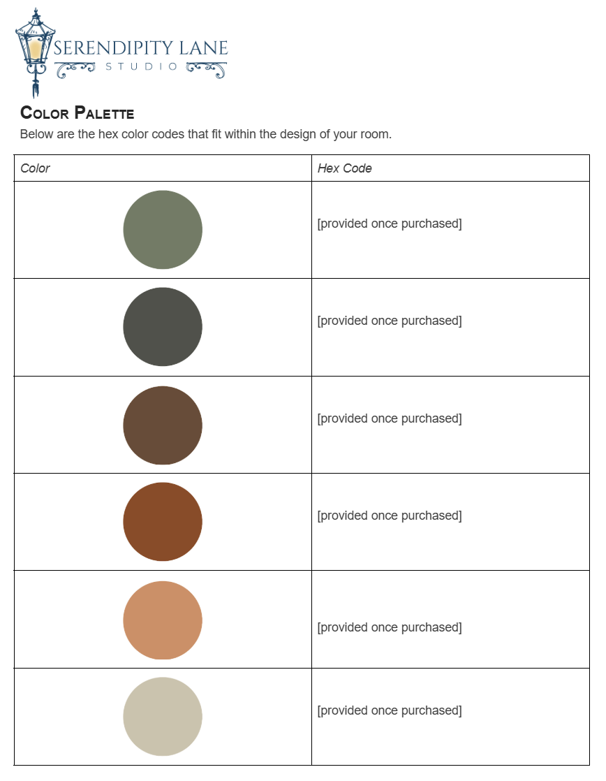 Mid-Century Modern Green and Orange Nursery Design Board