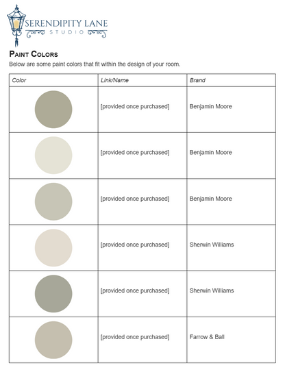 Mid-Century Modern Green and Orange Nursery Design Board