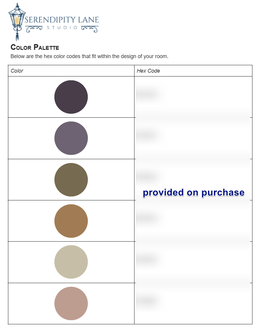 Romantic Cozy Aubergine Teenage Bedroom Design Board