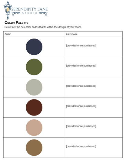 Scandinavian Jungle Kids Bedroom Design Board